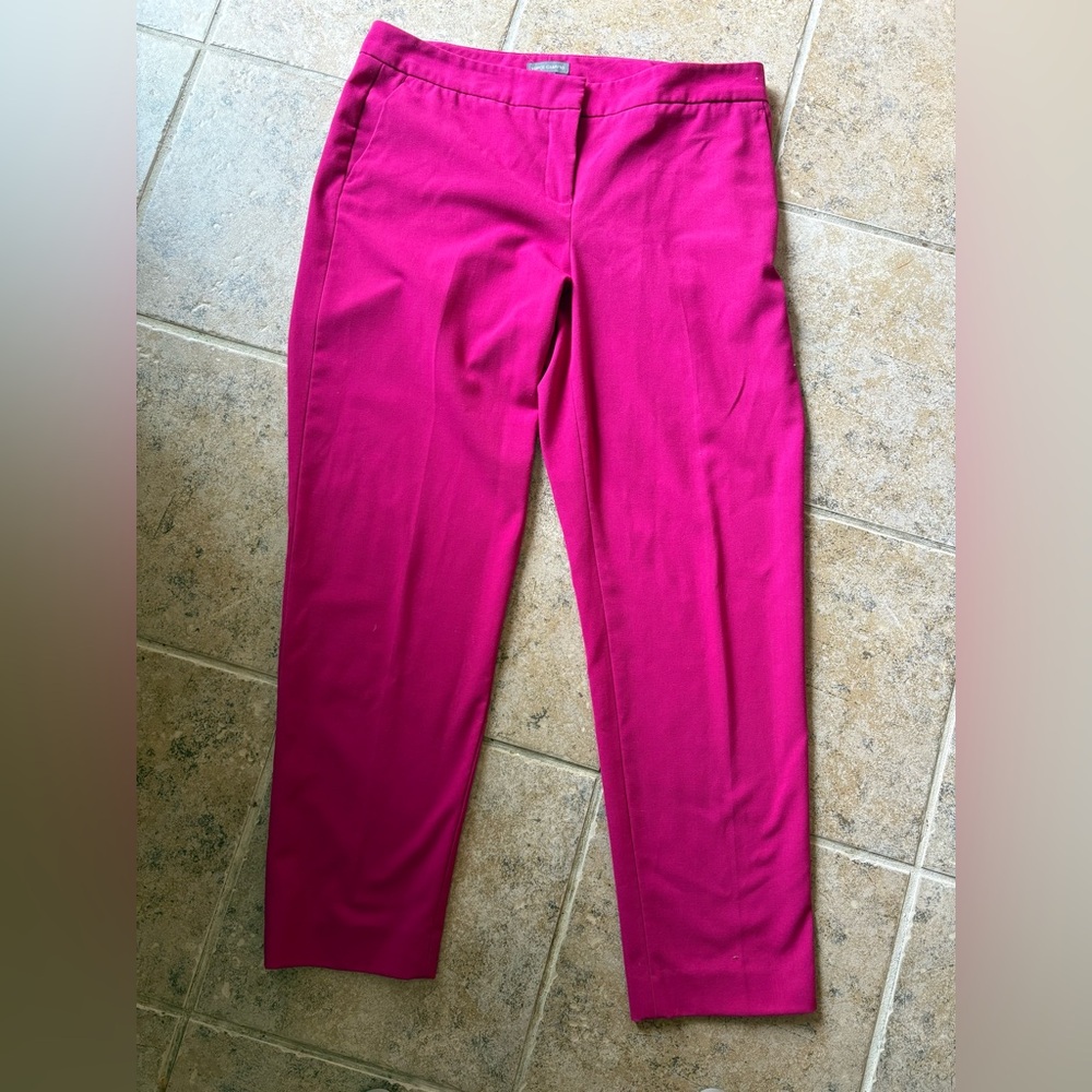VINCE CAMUTO Fuchsia Ankle high-Rise Pants, Size: 12P